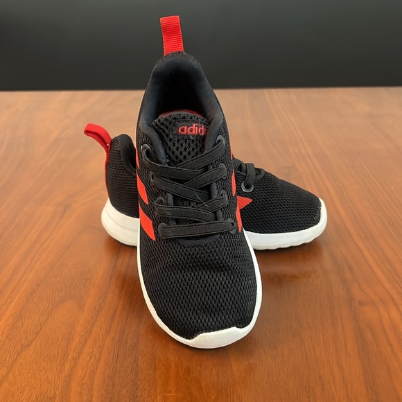 Adidas Lite Racer Boys Size 6, Black and Red, Running Shoes Sneakers - Picture 6 of 9